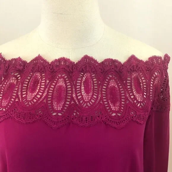 NEW ✨ Intermix Behati Blouse Off The Shoulder S - Picture 6 of 10